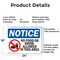 Signmission No Food Or Drink Allowed In This Area, 24 in W x Rectangle, Aluminum OS-2PACK-NS-A-1824-L-14575 - alternate 5